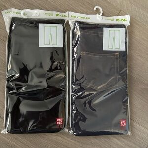 NWT UNIQLO Baby Toddler Leggings Set
